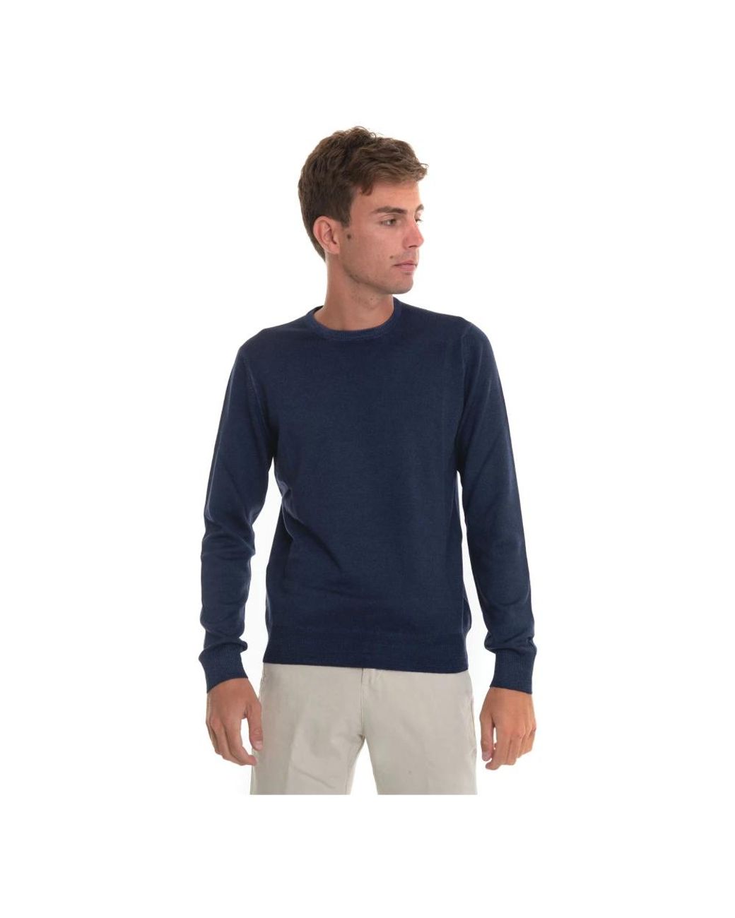 Gran Sasso Blue Round-Neck Knitwear for men