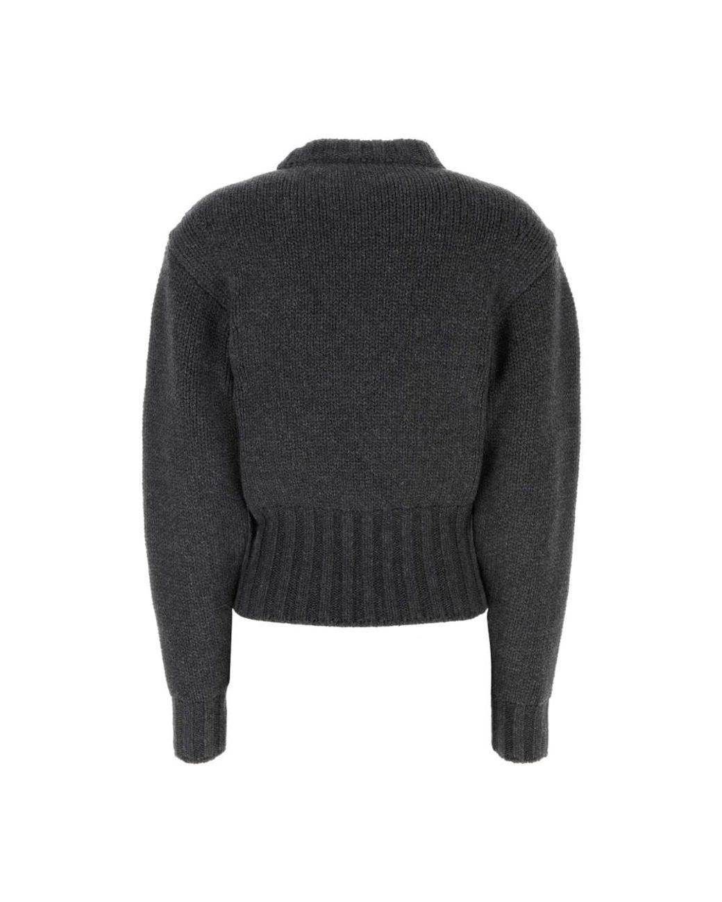 McQueen Black Dunkelgrauer wollmischpullover