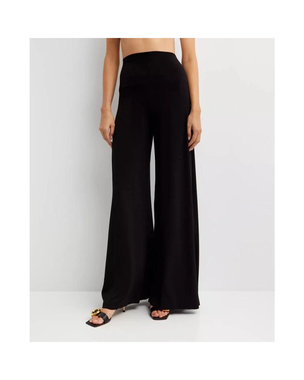 Norma Kamali Black Wide Trousers