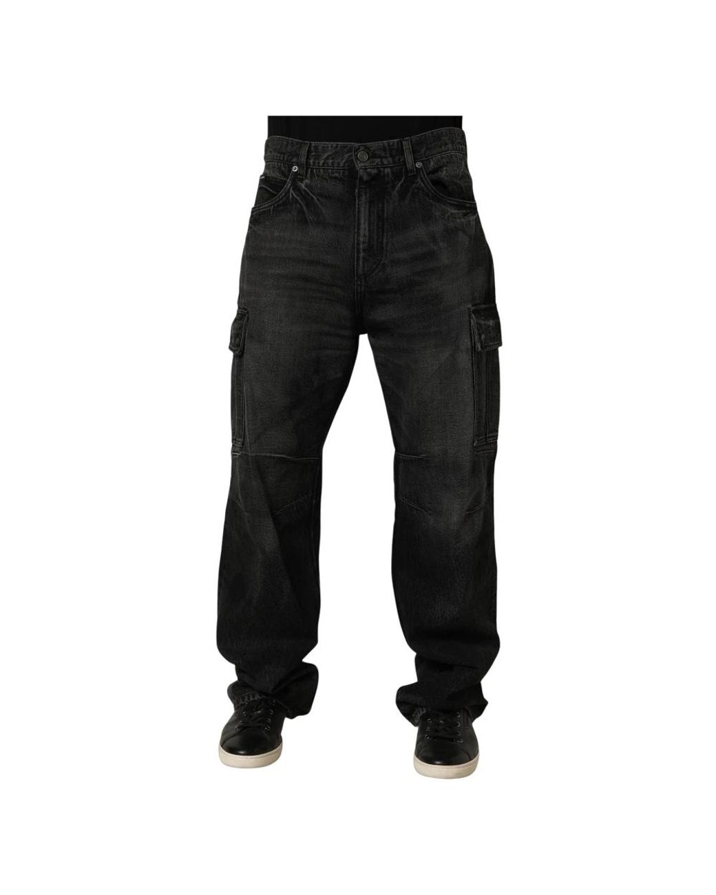 Dolce & Gabbana Black Loose Fit Jeans for men