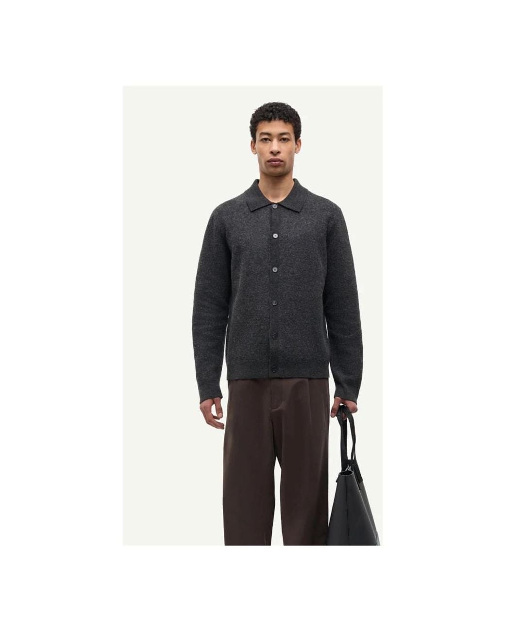 Cardigans Samsøe & Samsøe de hombre de color Gray