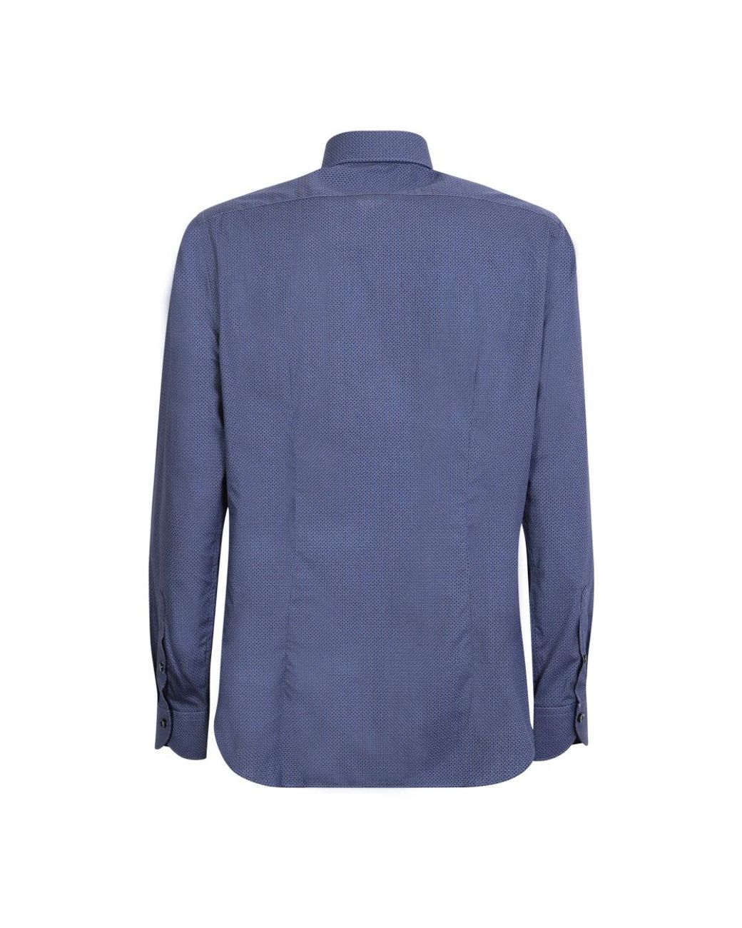 Dell'Oglio Blue Casual Shirts for men