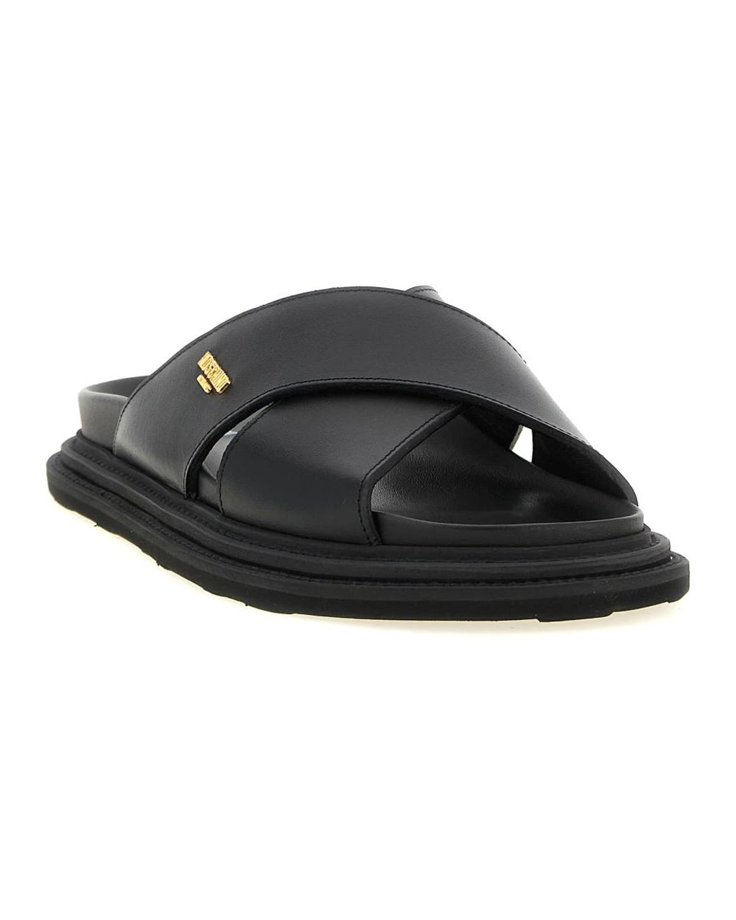 Moschino Black Sliders for men