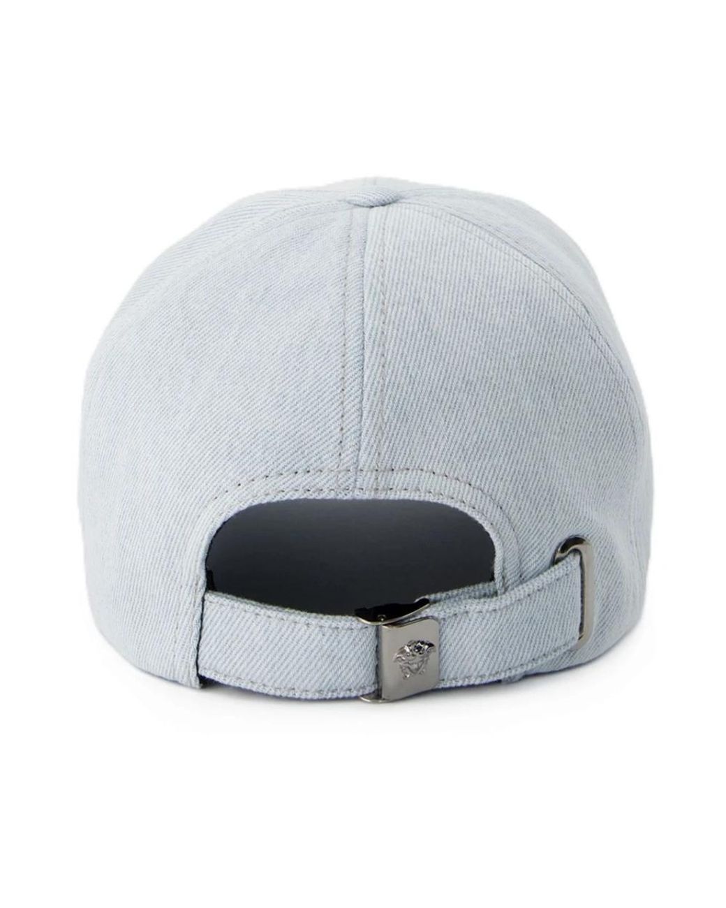 Versace Ikonic Logo Denim Baseball Cap in Green für Herren