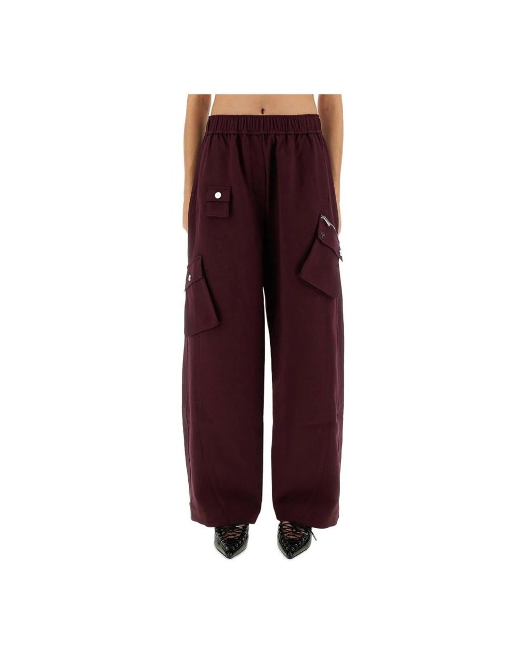 Ganni Purple Wide Trousers