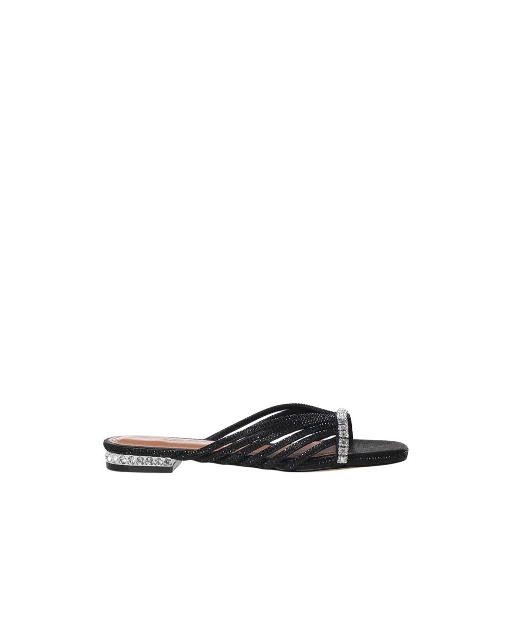 Kurt Geiger Black Flat Sandalen