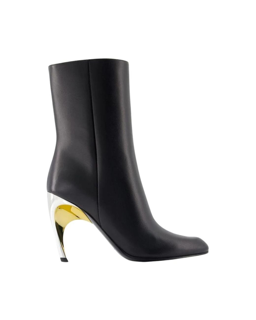 McQueen Black Heeled Boots