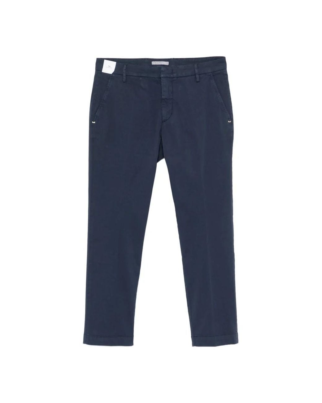 Entre Amis Blue Cropped Trousers for men