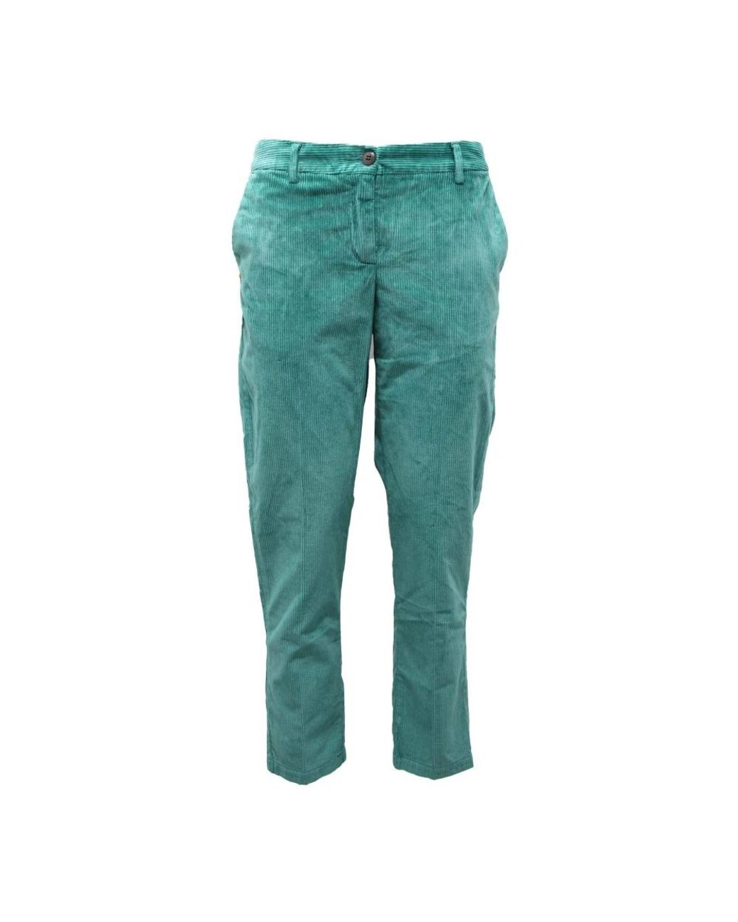 White Sand Green Tapered Trousers