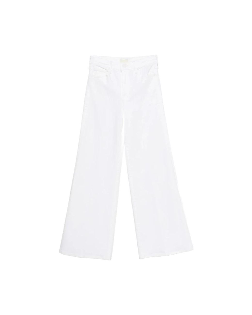 Mother White Wide Jeans