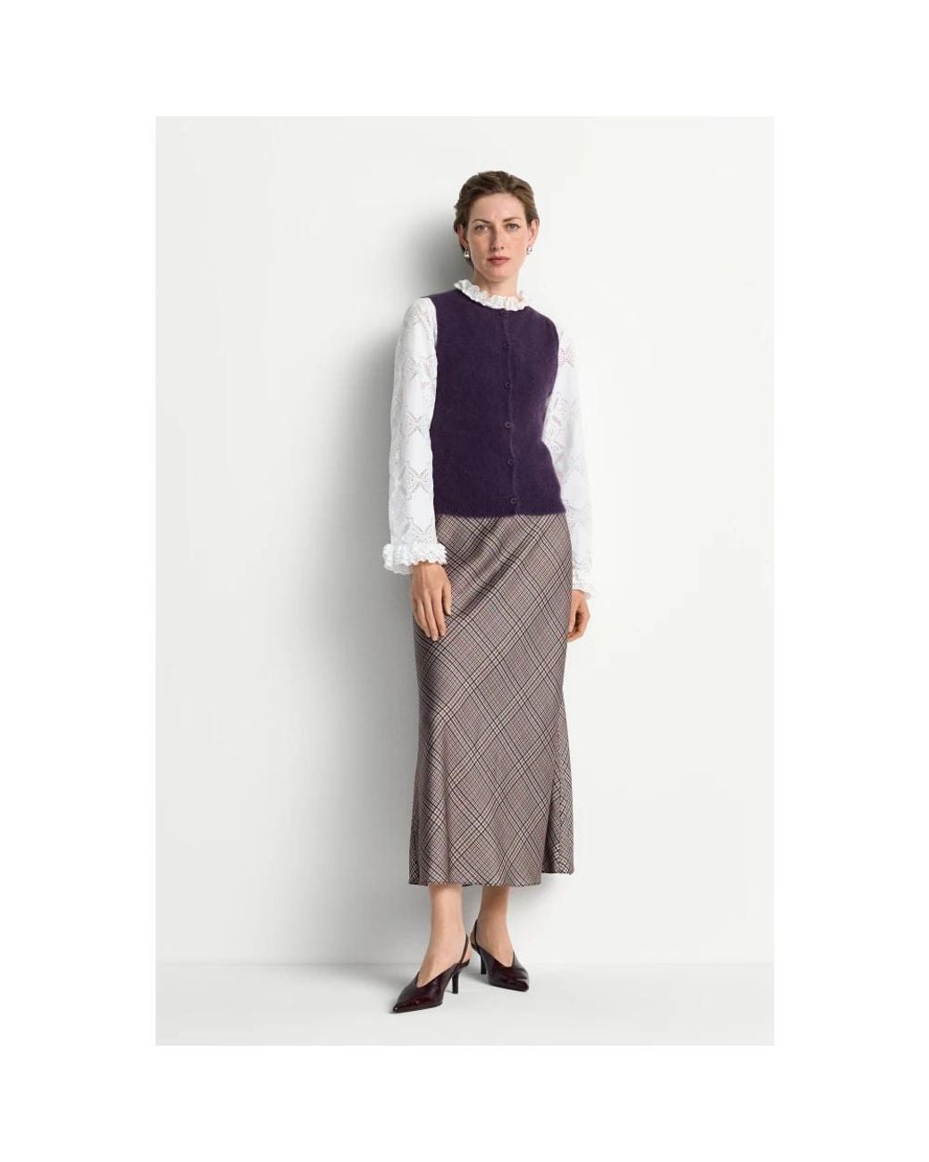 Rich & Royal Brown Midi Skirts
