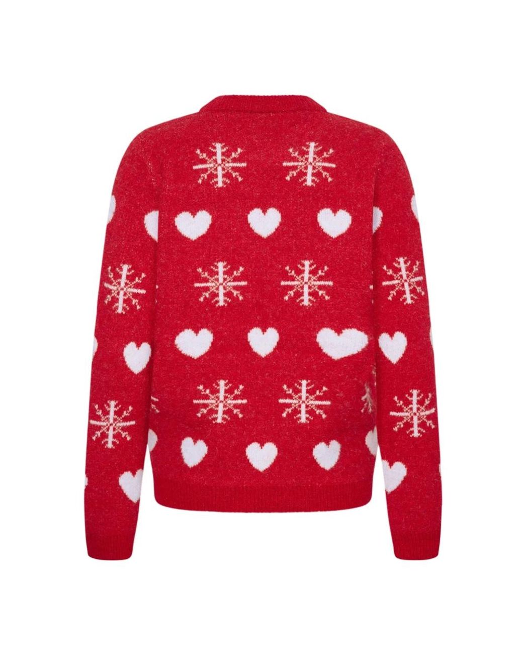 Kaffe Red Strickpullover Mit Rundhalsausschnitt