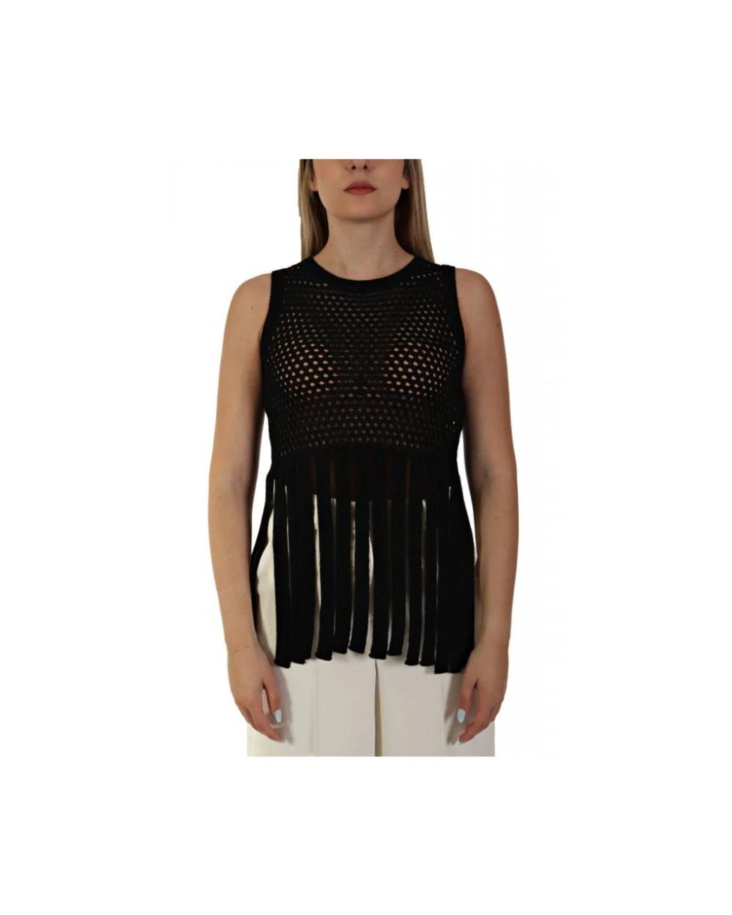 Marella Tops ,Zwart ,Mouwloze Top in het Black