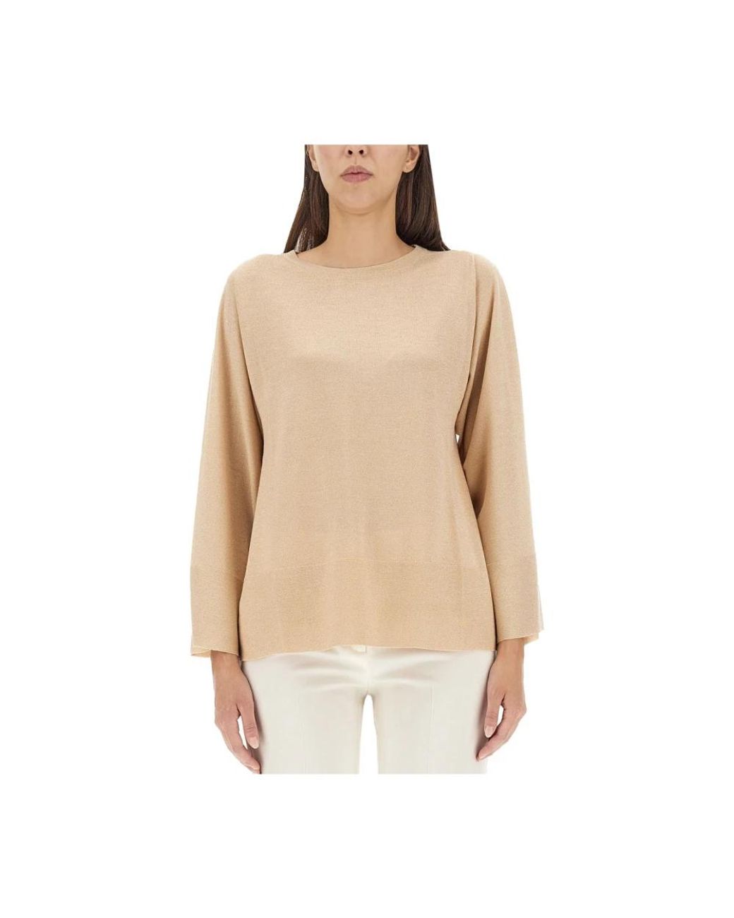Fabiana Filippi Natural Round-Neck Knitwear