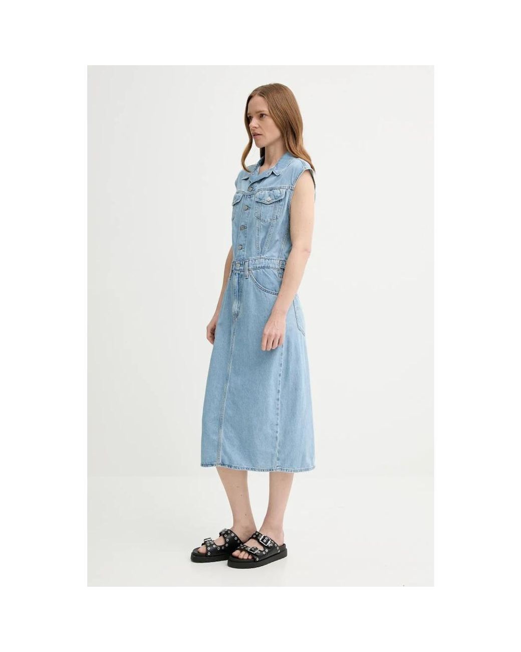 Levi's Blue Denim-Hemdkleid