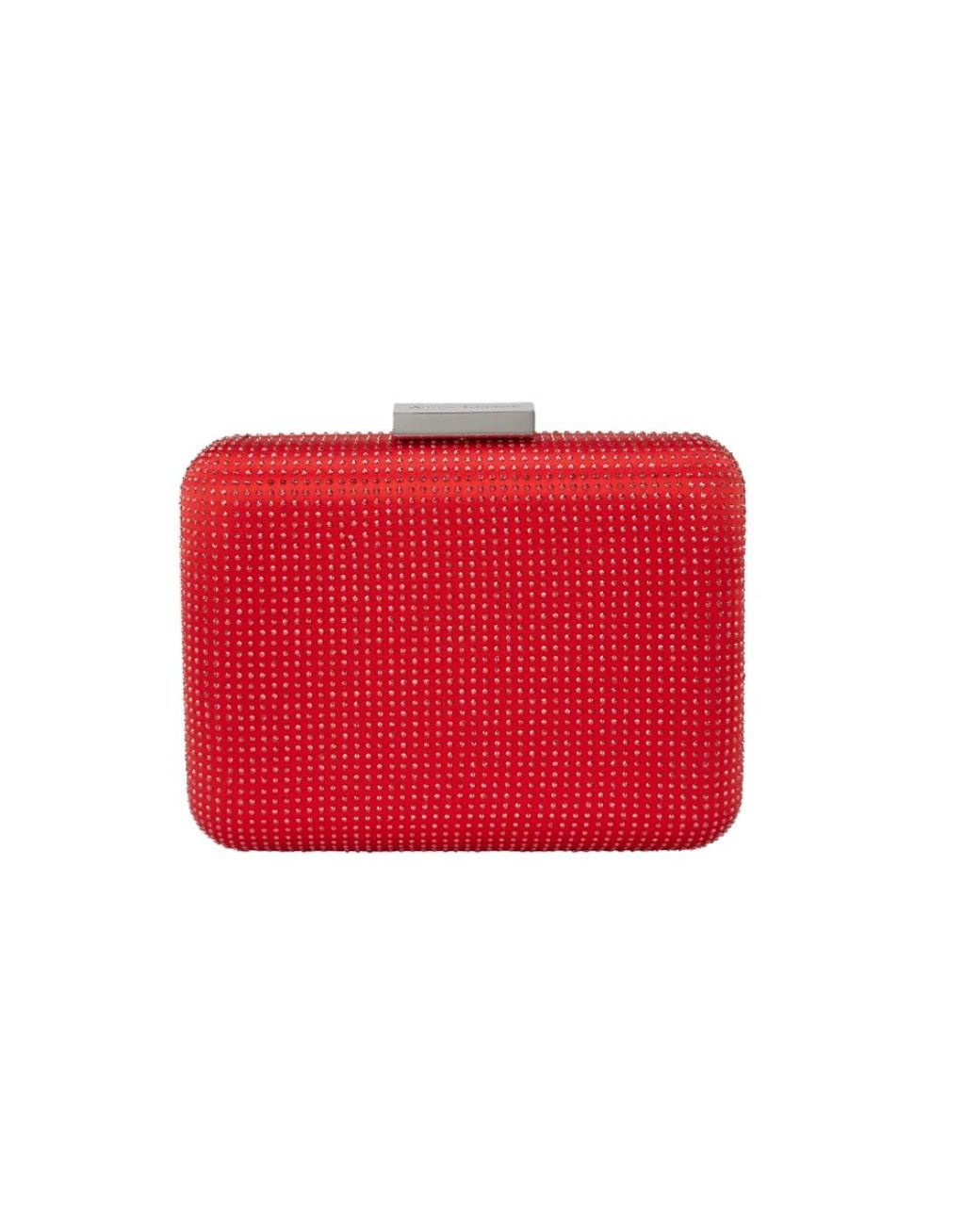 Anna Cecere Red Strass-Clutch