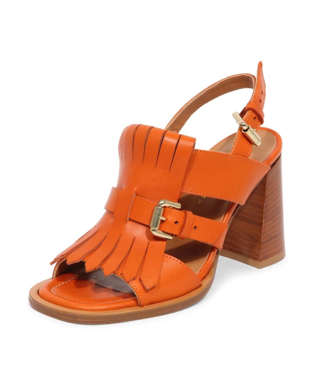 Guglielmo Rotta Orange High Heel Sandals