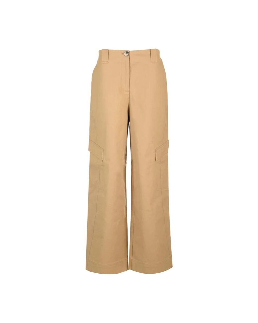 Ganni Natural Wide Trousers