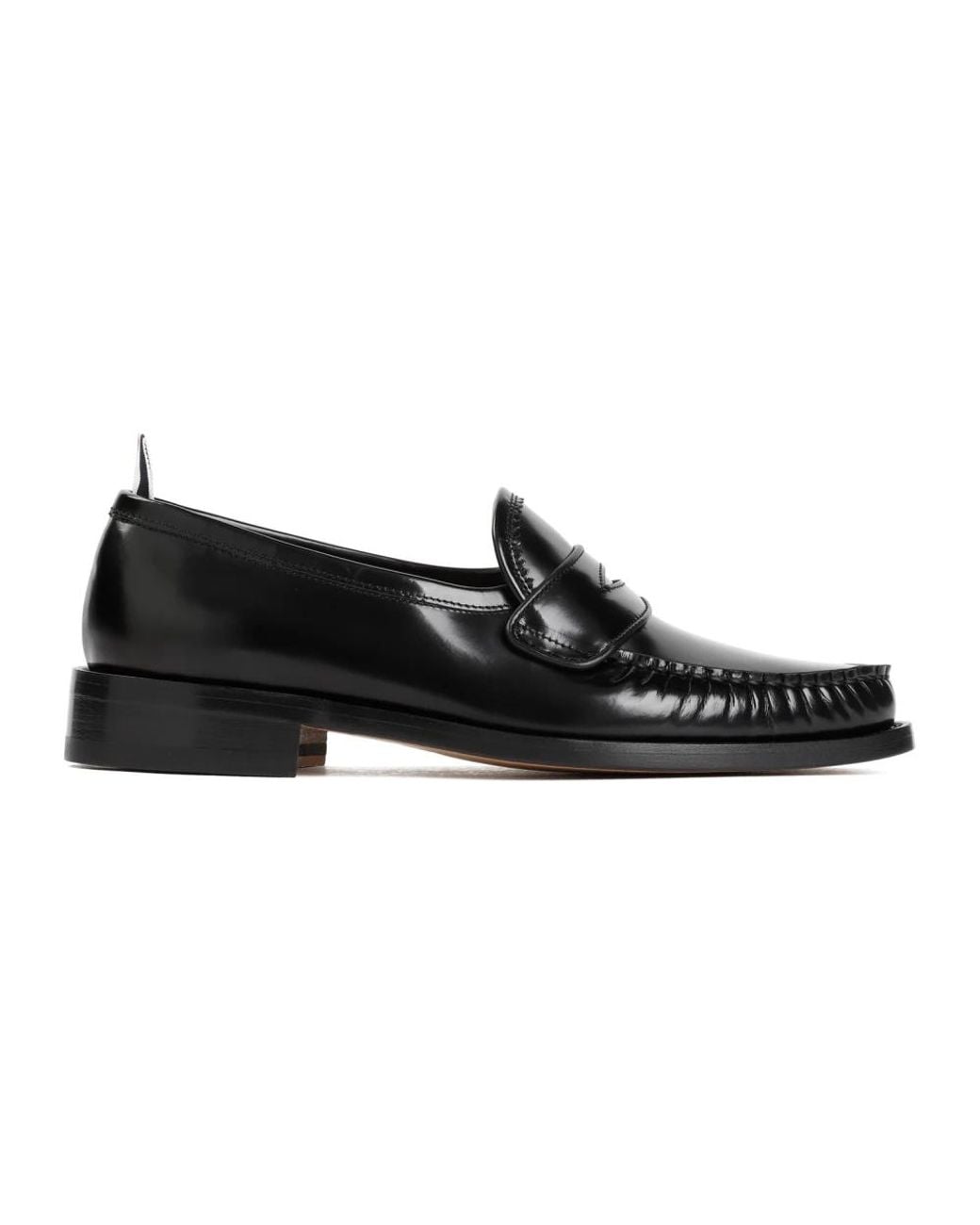 Thom Browne Plissierte varsity loafers in Black für Herren