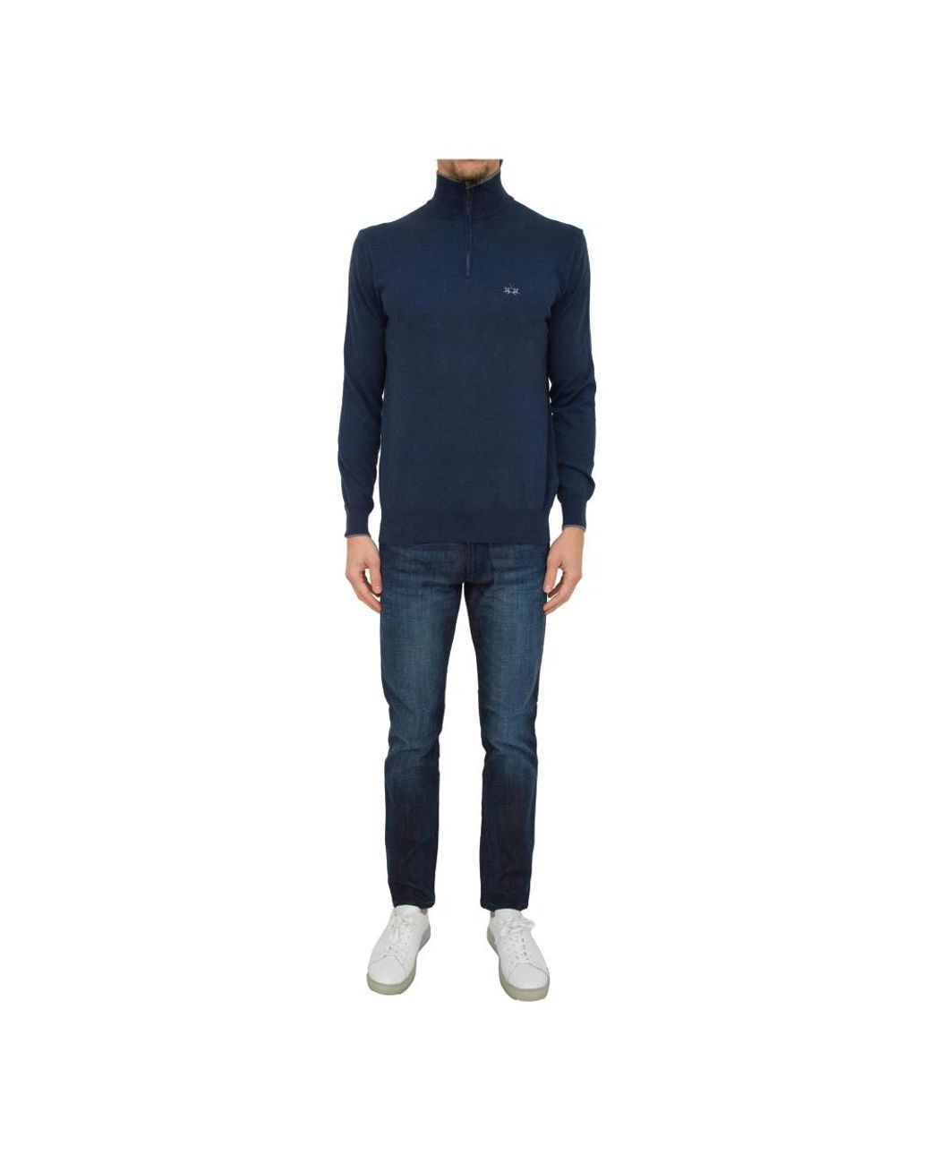 La Martina Blue Turtlenecks for men