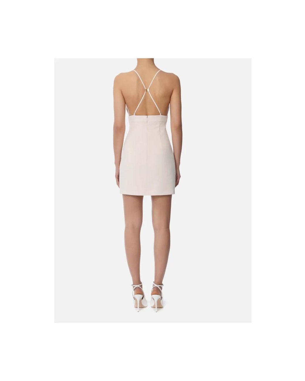 Elisabetta Franchi White Short Dresses