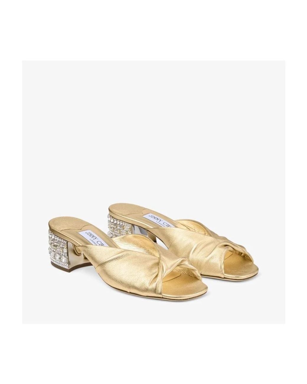 Jimmy Choo Natural Heeled Mules
