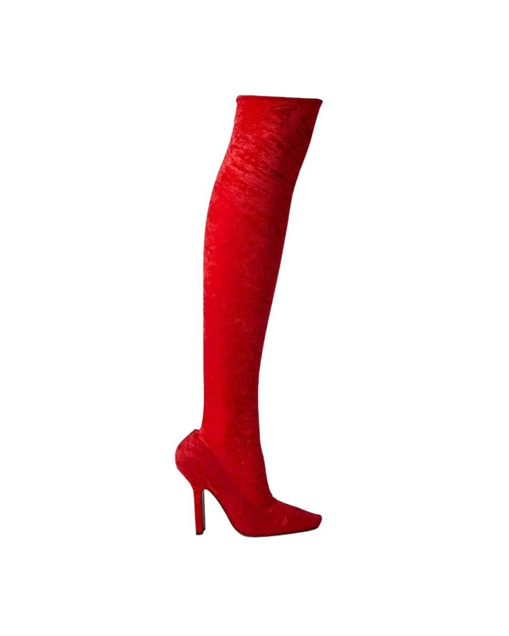 Vetements Red Over-Knee Boots