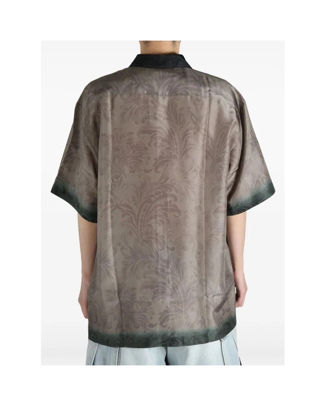 Dries Van Noten Gray Short Sleeve Shirts for men