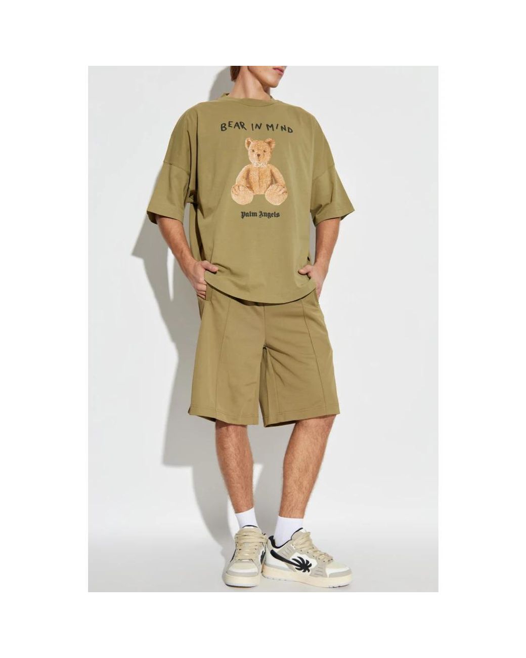 Palm Angels Green T-Shirts for men