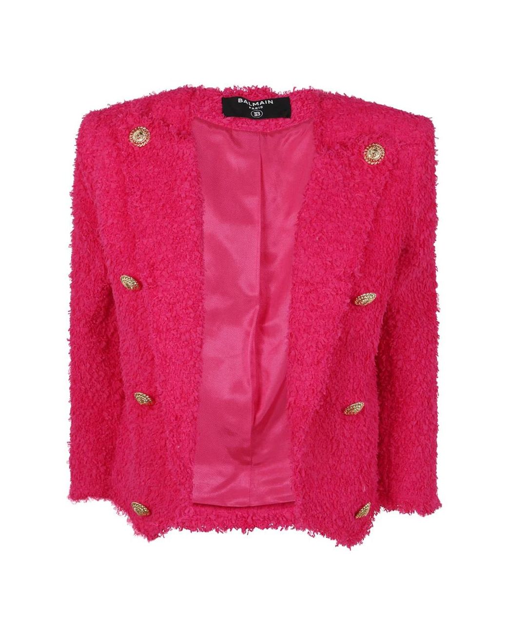 Balmain Pink Tweed Jackets