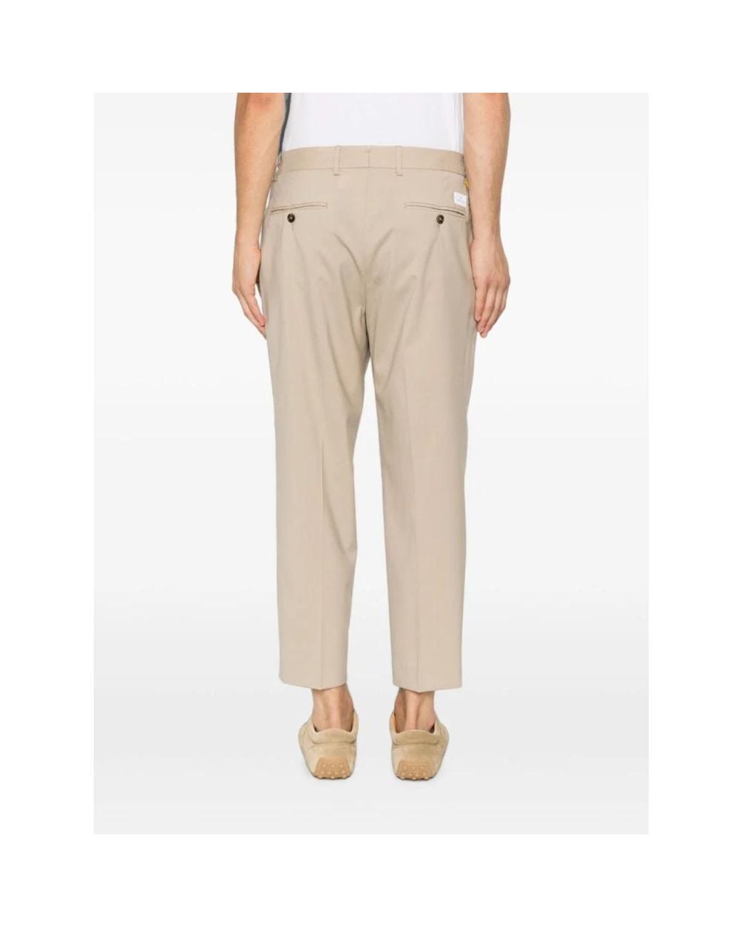 Manuel Ritz Natural Cropped Trousers for men