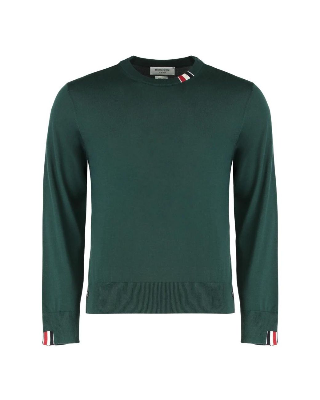 Thom Browne Green Round-Neck Knitwear for men