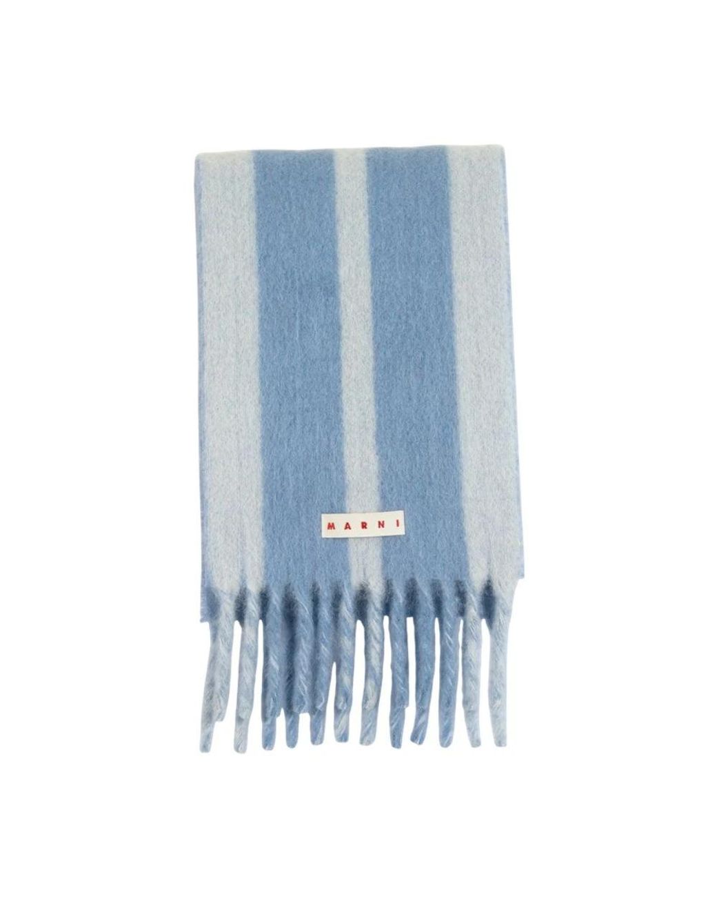Marni Blauwe Wollen Sjaal in het Blue