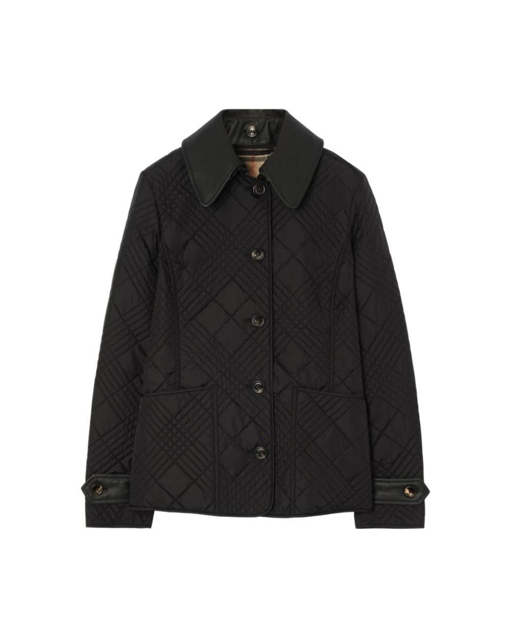 Burberry A1189 Quilted Nylon Jacket in het Black