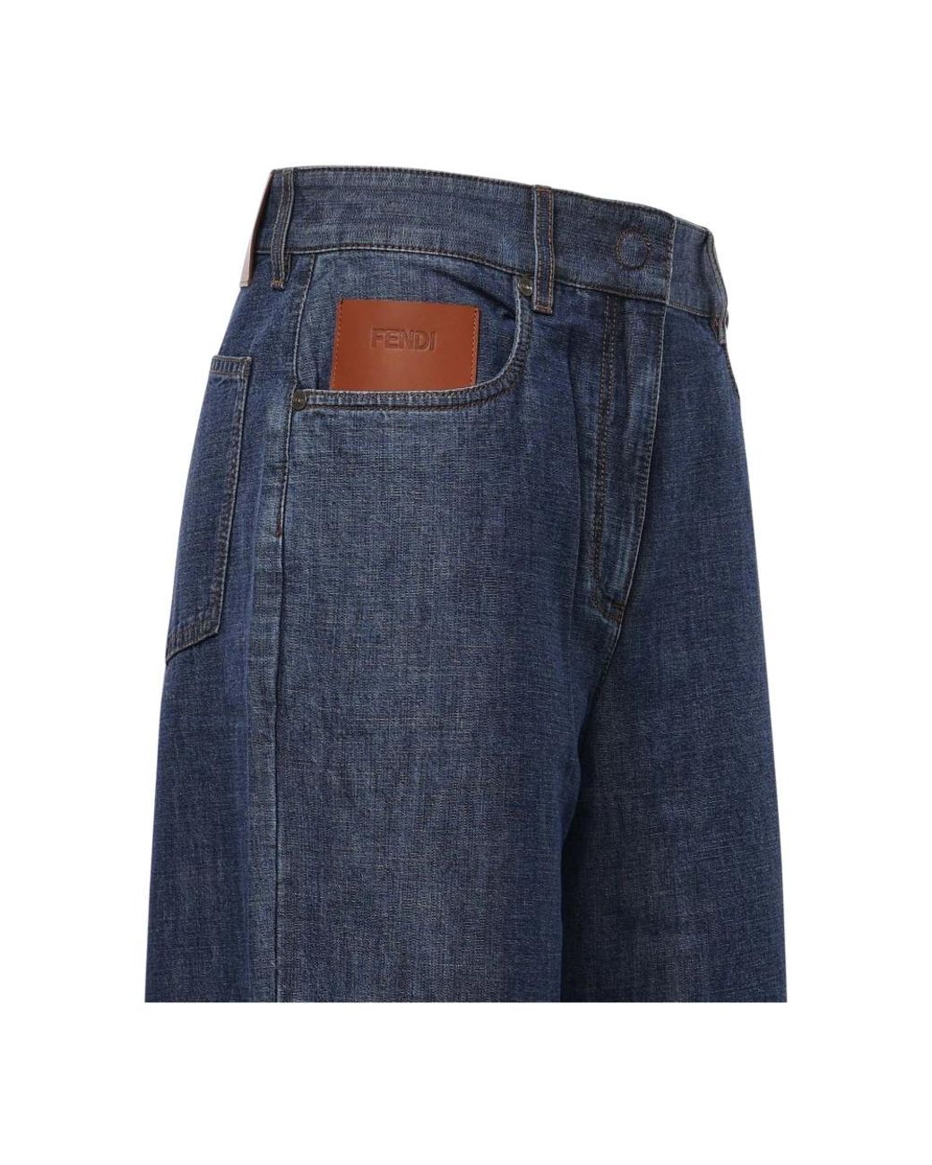 Fendi Blue Wide Jeans