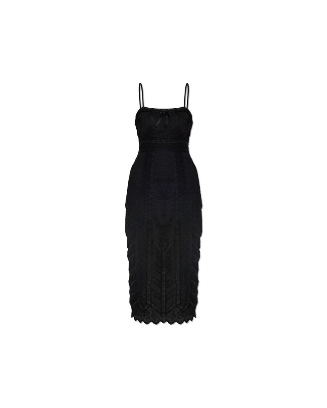 LoveShackFancy Black Kleid Celadine