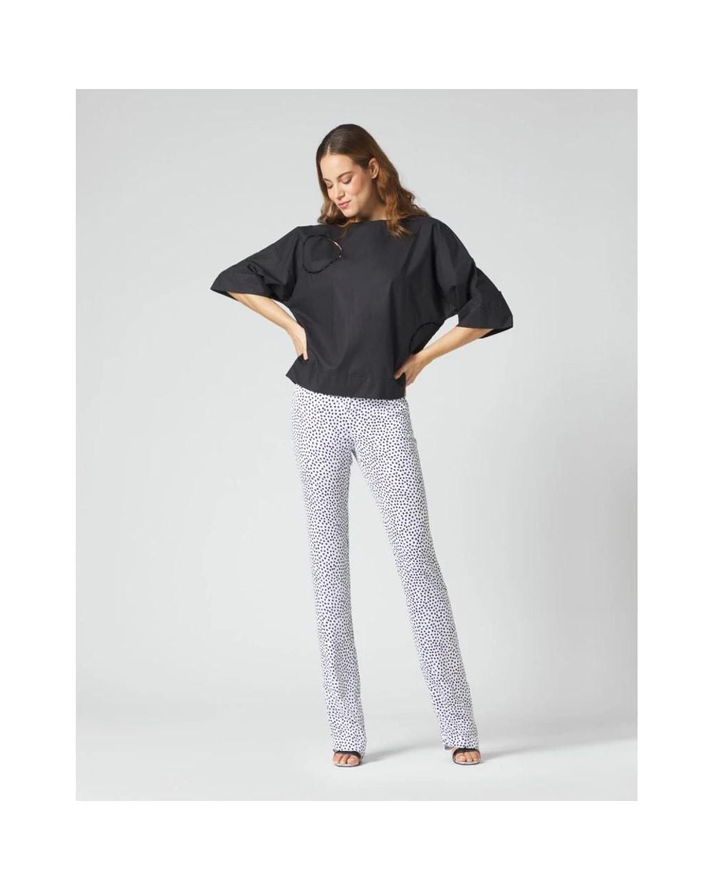 Manila Grace Black Blouses