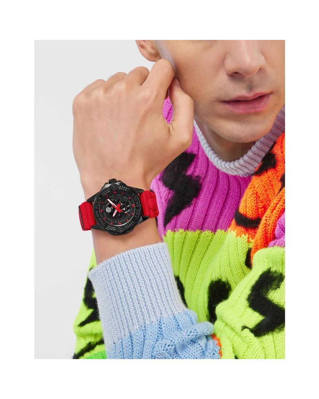 Philipp Plein The $Kull Watch in het Red voor heren