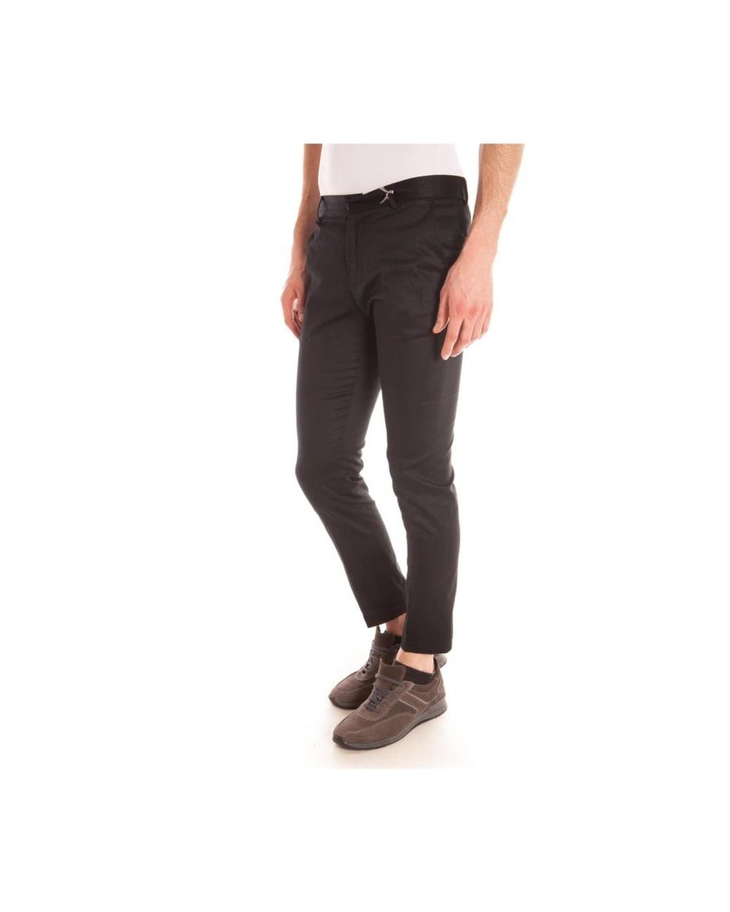 Daniele Alessandrini Gray Slim-Fit Trousers for men