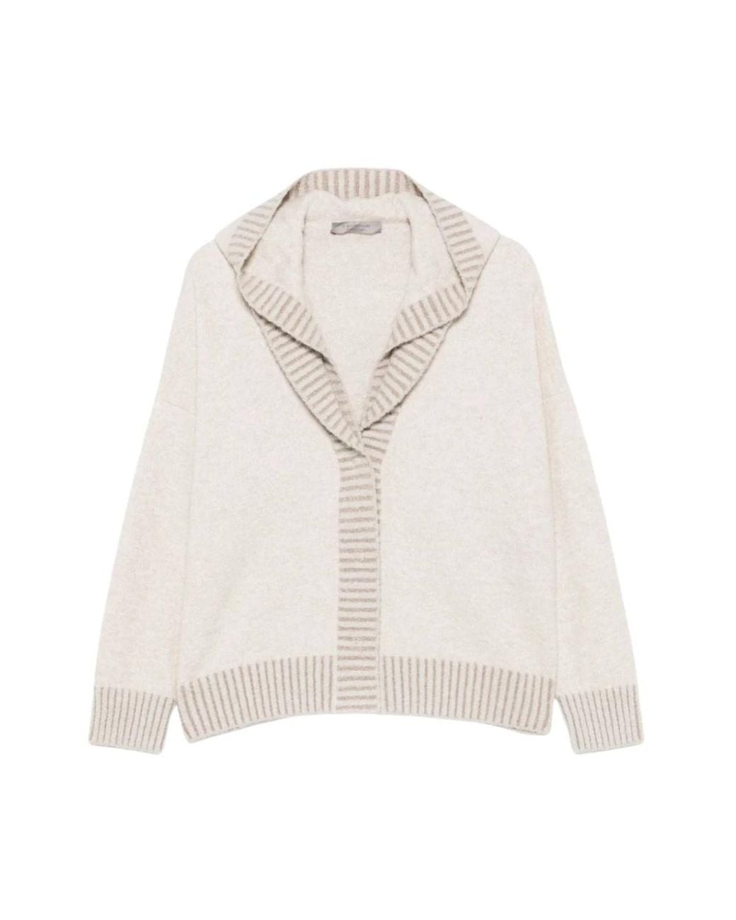 D.exterior White Cardigans
