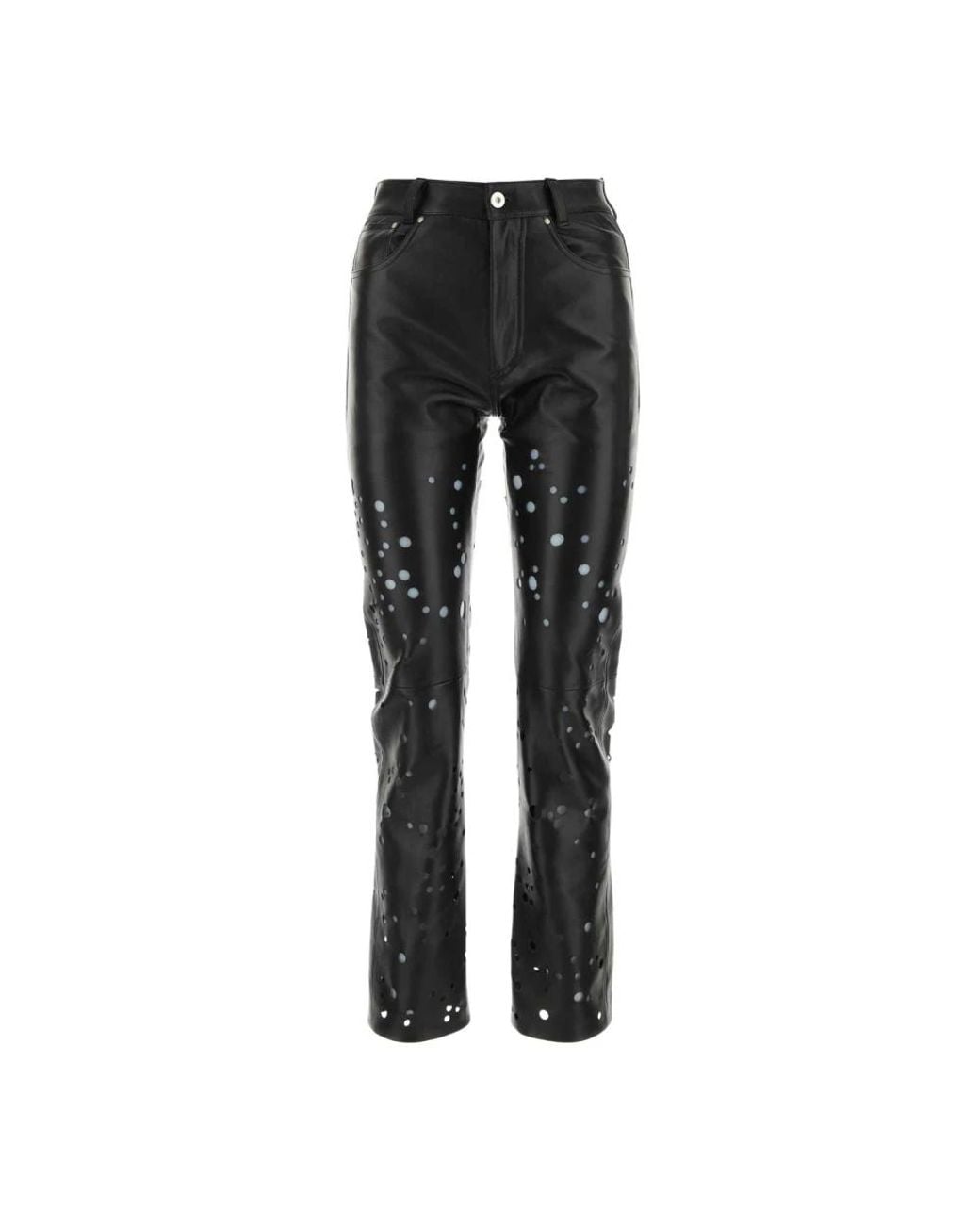 DURAZZI MILANO Black Leather Trousers