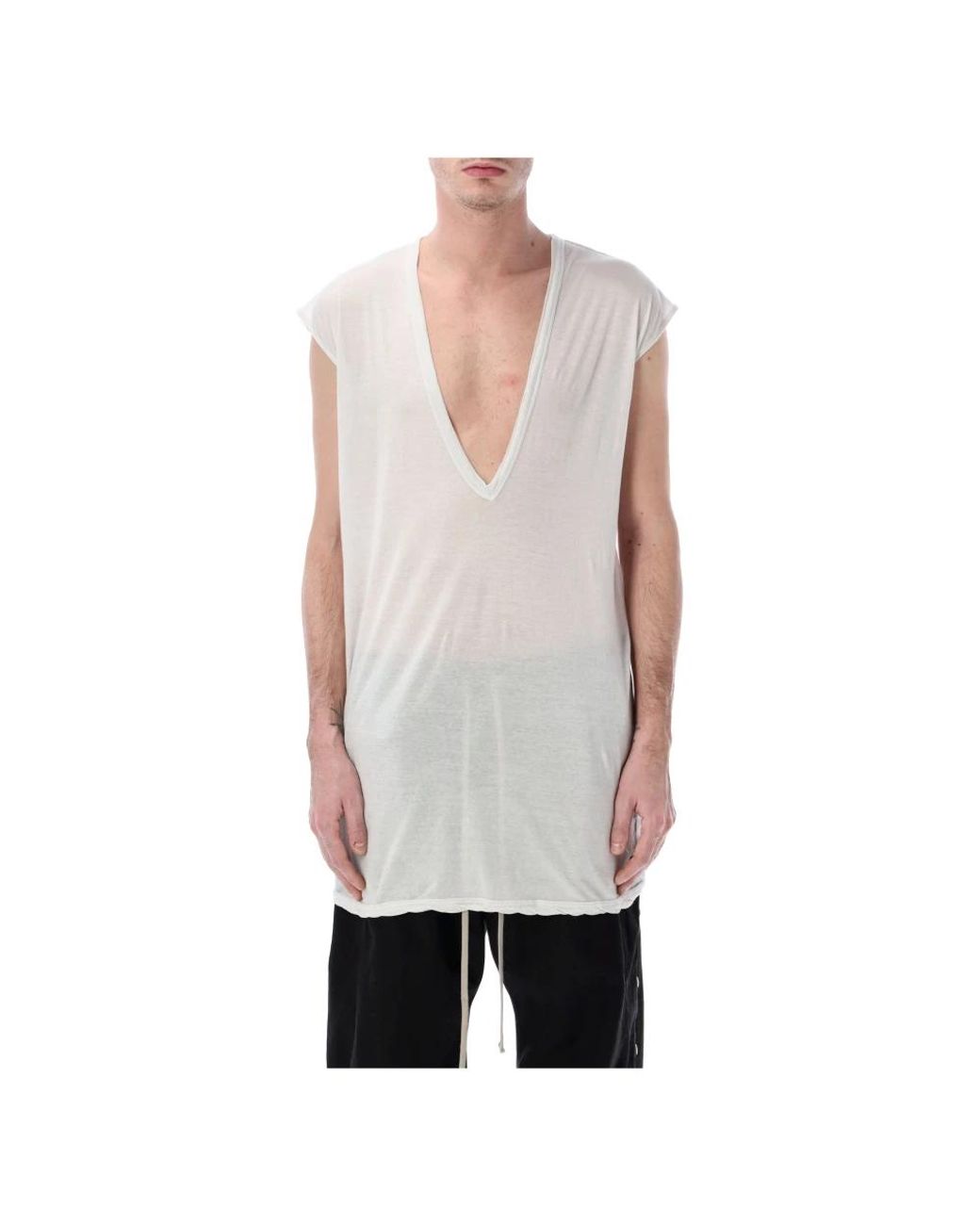 Rick Owens White Sleeveless Tops for men