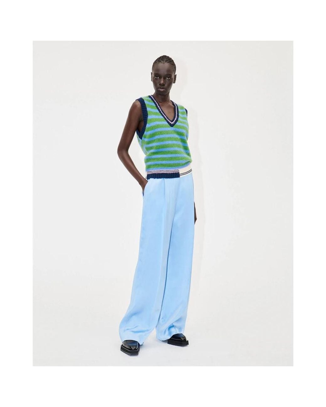 Stine Goya Blue Wide Trousers