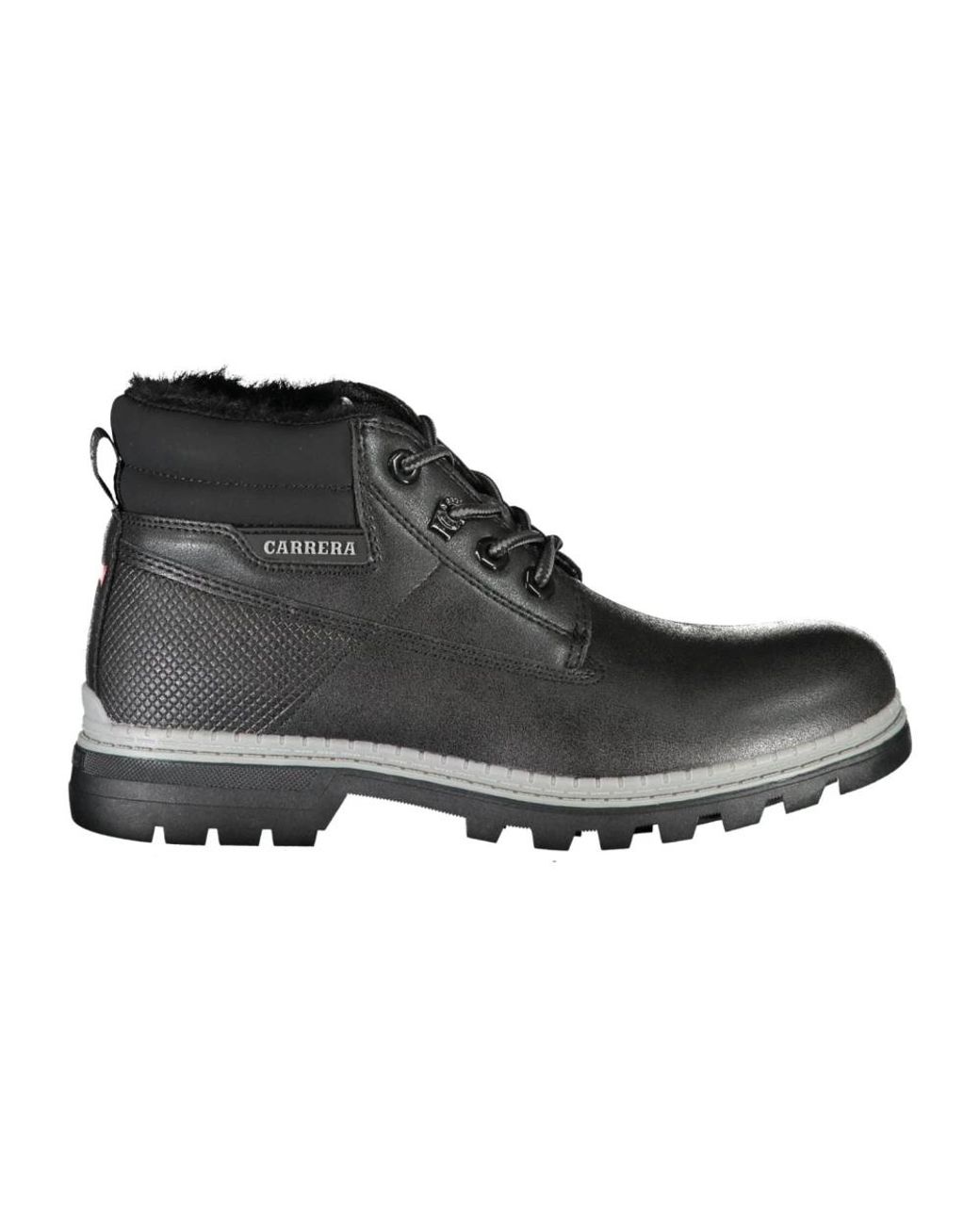 Carrera Black Lace-Up Boots