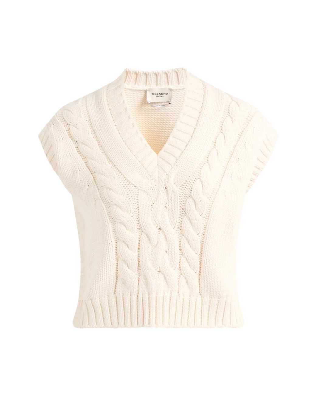 Weekend by Maxmara White V-Neck Knitwear