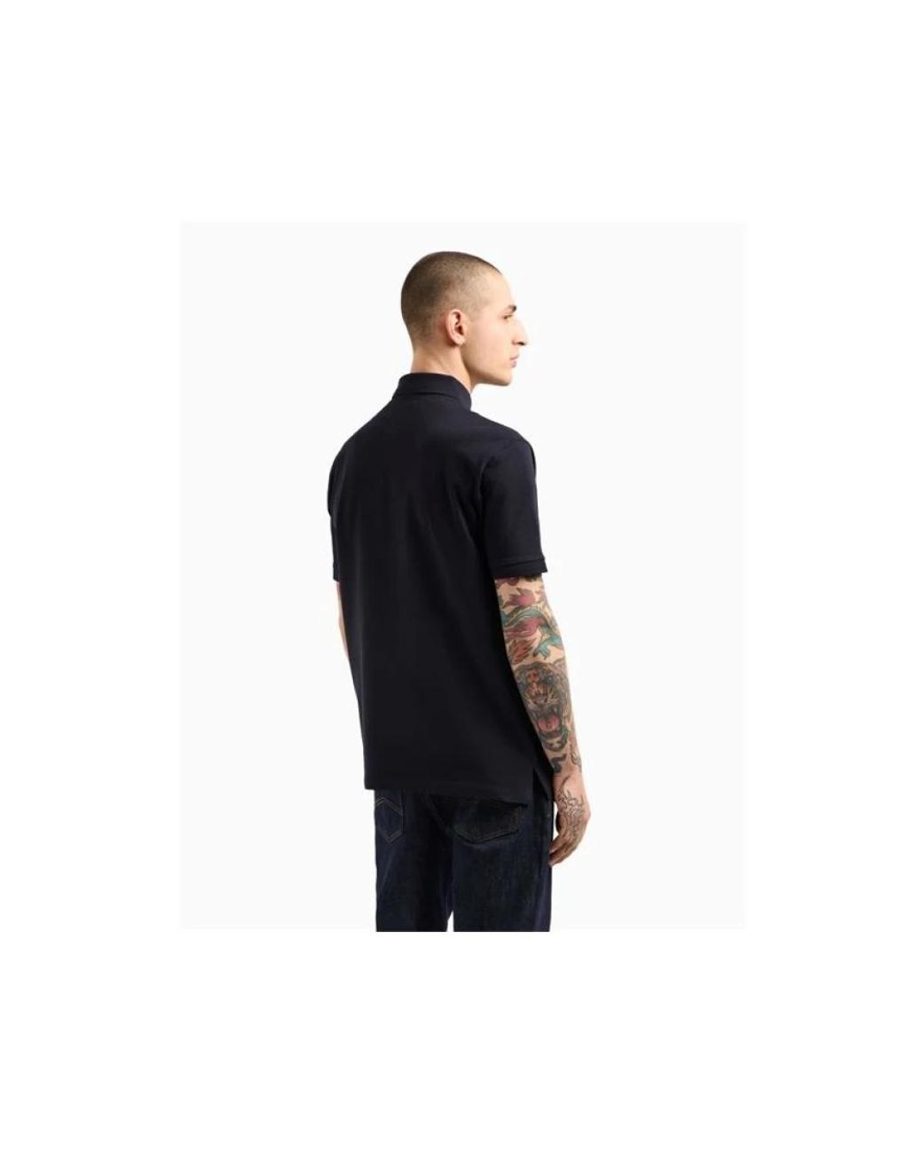 ARMANI EXCHANGE Black Polo Shirts for men