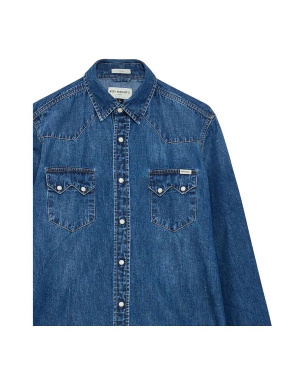 Roy Rogers Blue Denim Shirts for men