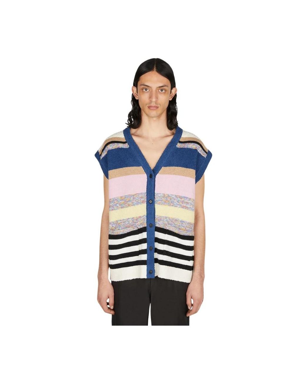 Soulland Blue Sleeveless Knitwear for men