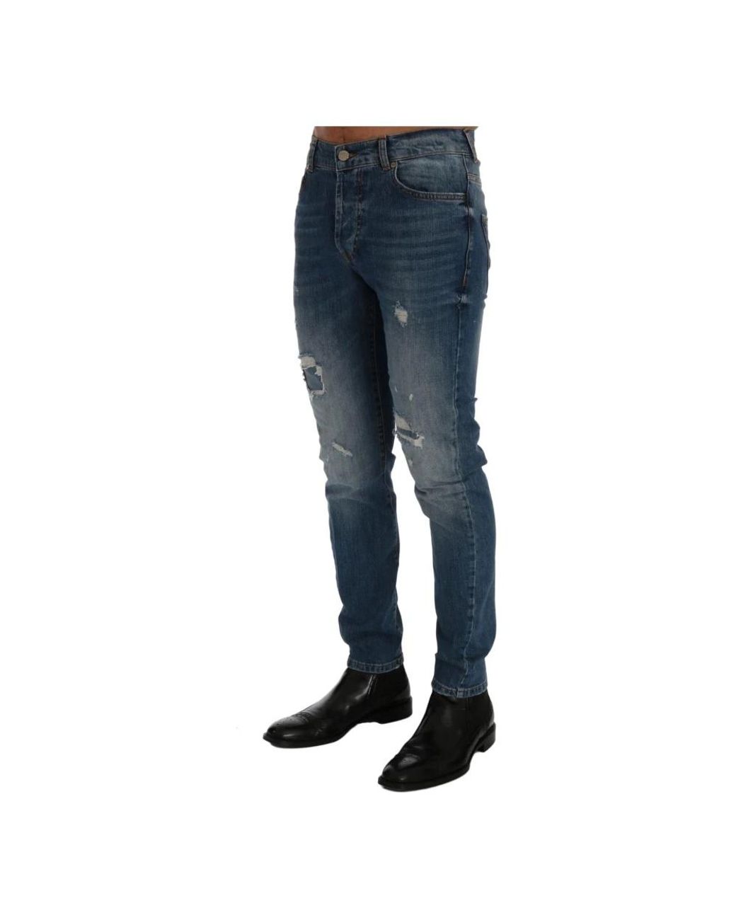 Frankie Morello Blue Slim Fit Jeans for men