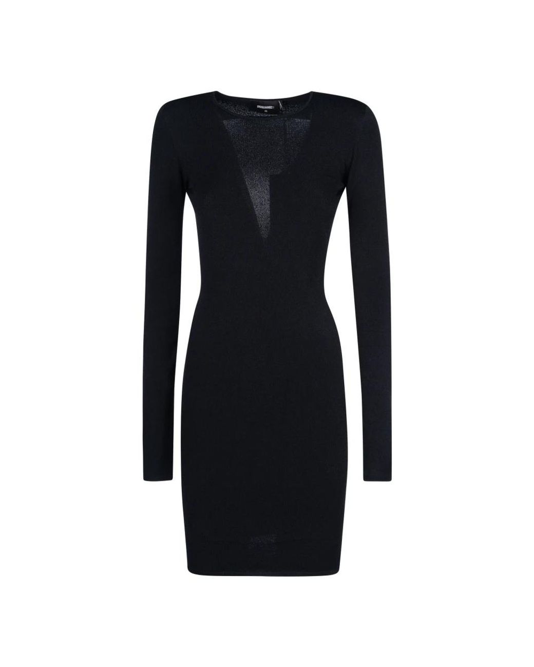 DSquared² Kleedjes ,Zwart ,Gebreide Jurk in het Black